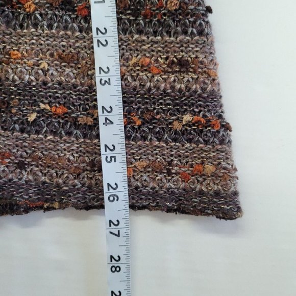 Conrad C Sweater Womens S Open Front Cardigan Neutral Fall Striped Exposed Seams - Picture 7 of 9